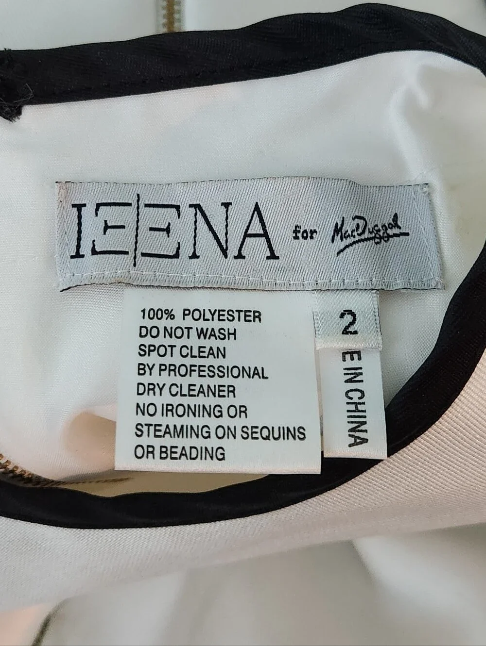 Ieena for Mac Duggal Black & White Skirt Set